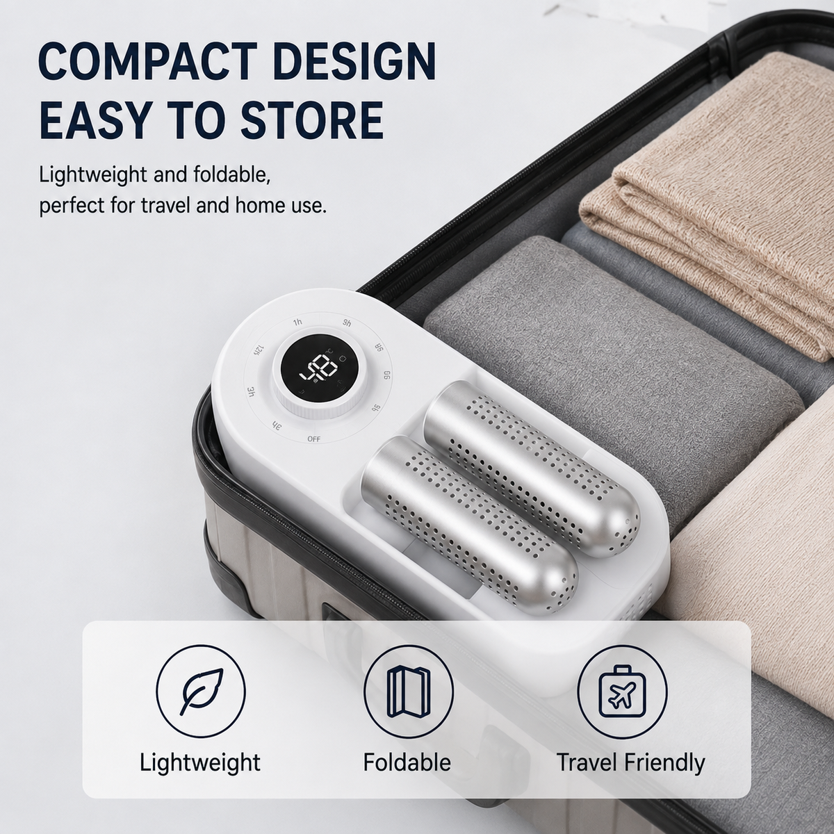 GACTRON Electric Shoe Dryer & Boot Dryer | Portable Shoe Drying Machine with Adjustable Timer & Constant Temperature | Fast Drying Deodorizer for Shoes, Boots, Sneakers, Gloves & Socks