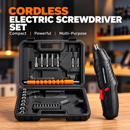GACTRON Multi-Function Hard Plastic Cordless Drill Machine Tool Set | Variable Speed Reversible Impact Drill screwdriver Kit with 47 Accessories Box for Home and Professional use | Cordless Drill Set