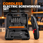 GACTRON Multi-Function Hard Plastic Cordless Drill Machine Tool Set | Variable Speed Reversible Impact Drill screwdriver Kit with 47 Accessories Box for Home and Professional use | Cordless Drill Set