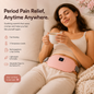 GACTRON Period Cramp Massager Belt – Cordless Rechargeable Heating Pad with 3 Heat Levels & 4 Massage Modes | Portable Period Pain Relief Massager for Cramps, Back & Belly | Adjustable Belt for Women & Girls